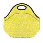 Lemon Slices Pattern Print Neoprene Lunch Bag