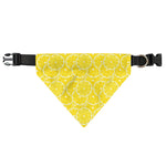 Lemon Slices Pattern Print Over The Collar Dog Bandana