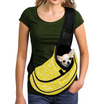 Lemon Slices Pattern Print Pet Sling Carrier