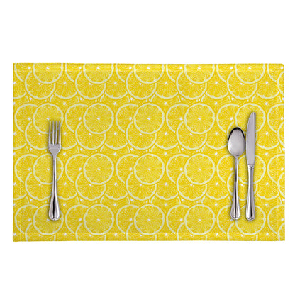 Lemon Slices Pattern Print Placemat