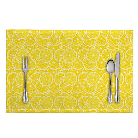 Lemon Slices Pattern Print Placemat