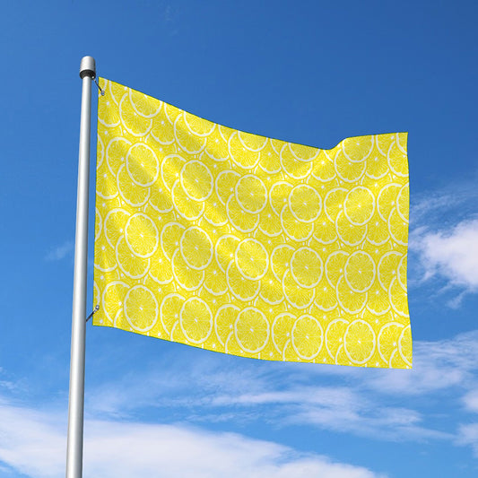 Lemon Slices Pattern Print Polyester Flag