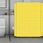 Lemon Slices Pattern Print Polyester Shower Curtain
