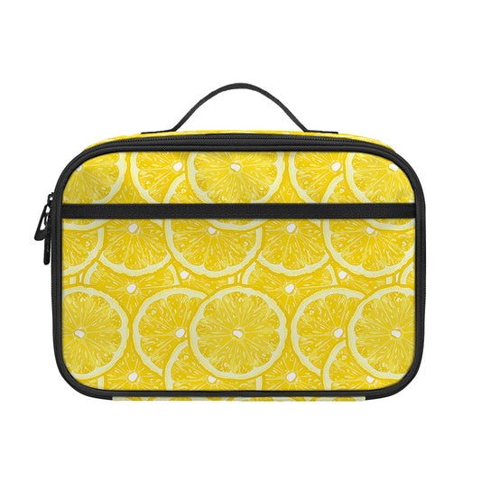 Lemon Slices Pattern Print Portable Lunch Bag