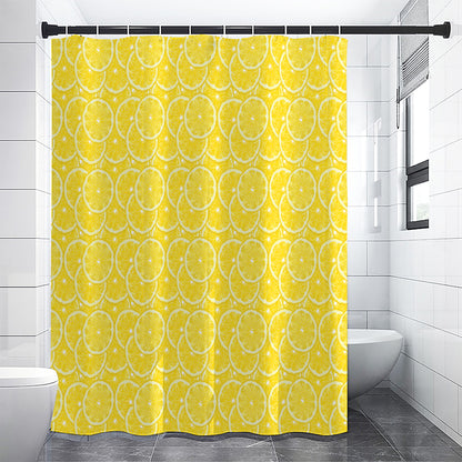 Lemon Slices Pattern Print Premium Shower Curtain