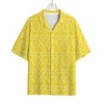 Lemon Slices Pattern Print Rayon Hawaiian Shirt