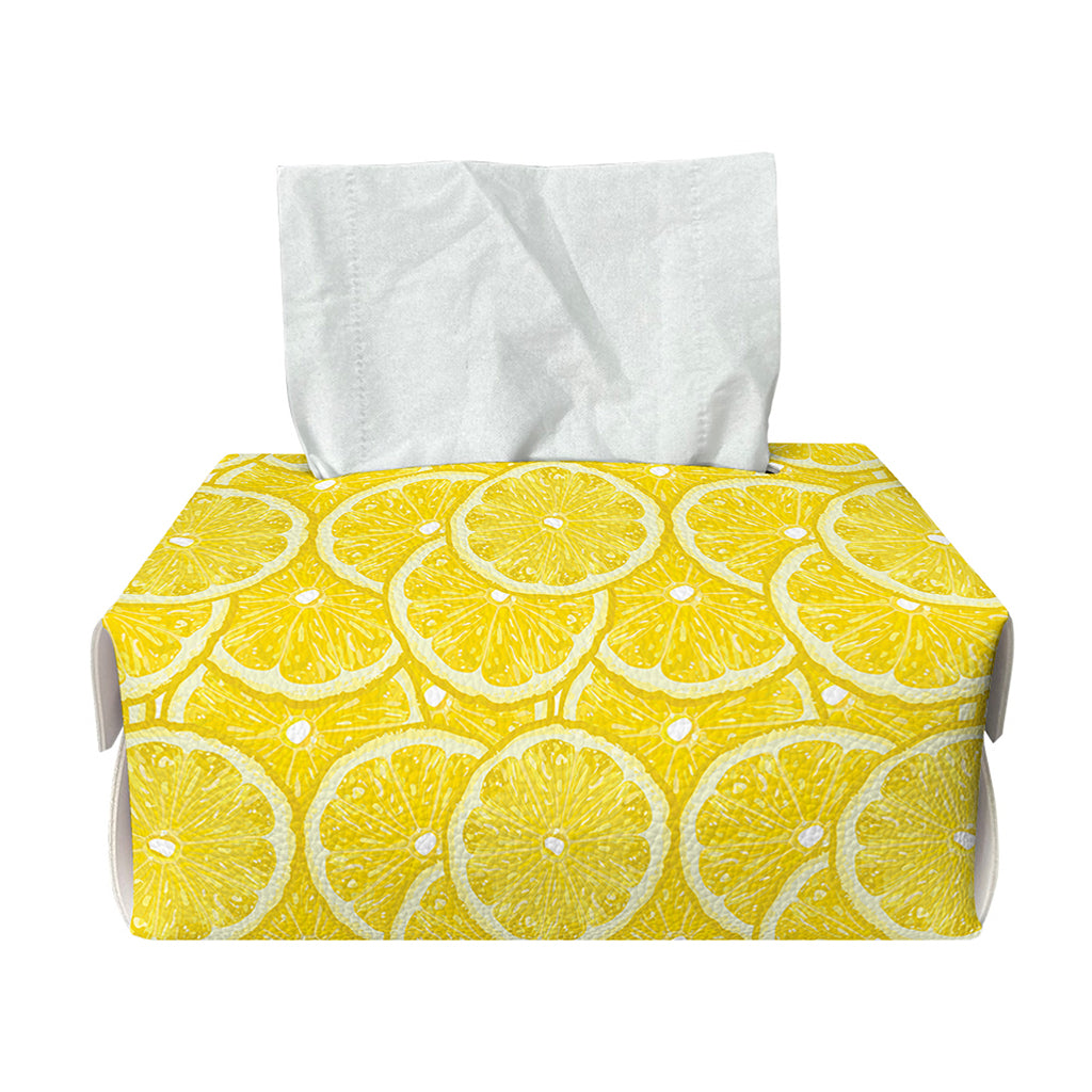 Lemon Slices Pattern Print Rectangle Tissue Box Cover