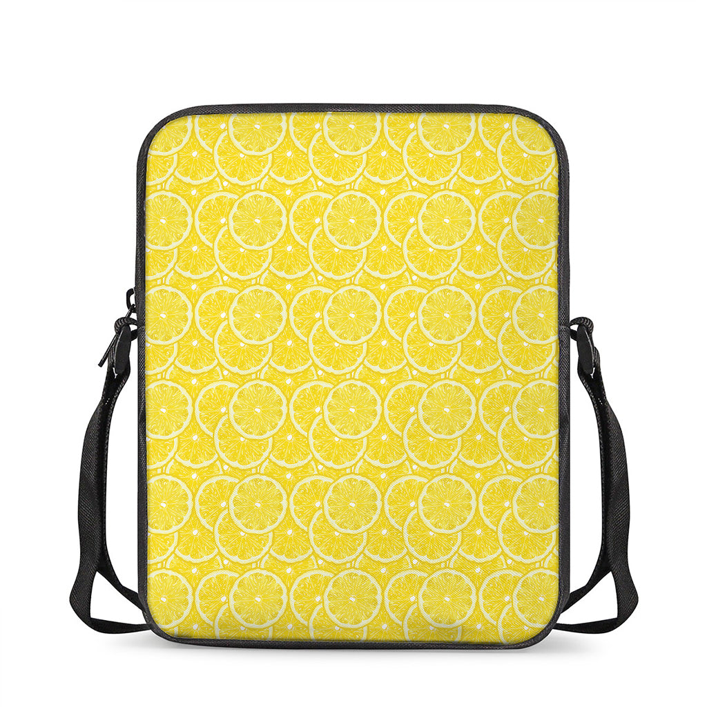 Lemon Slices Pattern Print Rectangular Crossbody Bag