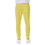 Lemon Slices Pattern Print Scuba Joggers