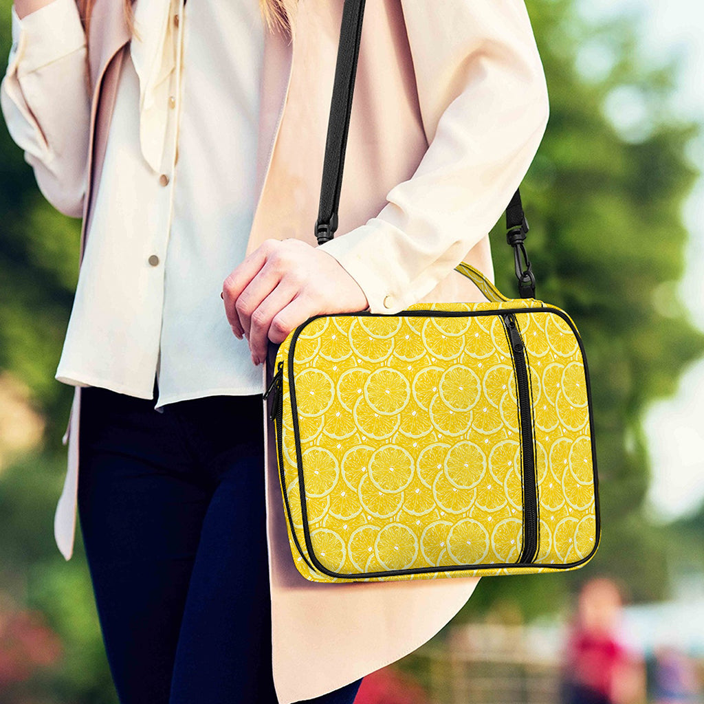 Lemon Slices Pattern Print Shoulder Strap Bible Bag