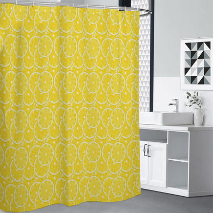 Lemon Slices Pattern Print Shower Curtain