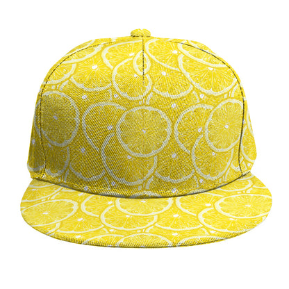 Lemon Slices Pattern Print Snapback Cap
