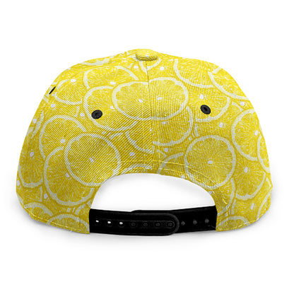 Lemon Slices Pattern Print Snapback Cap