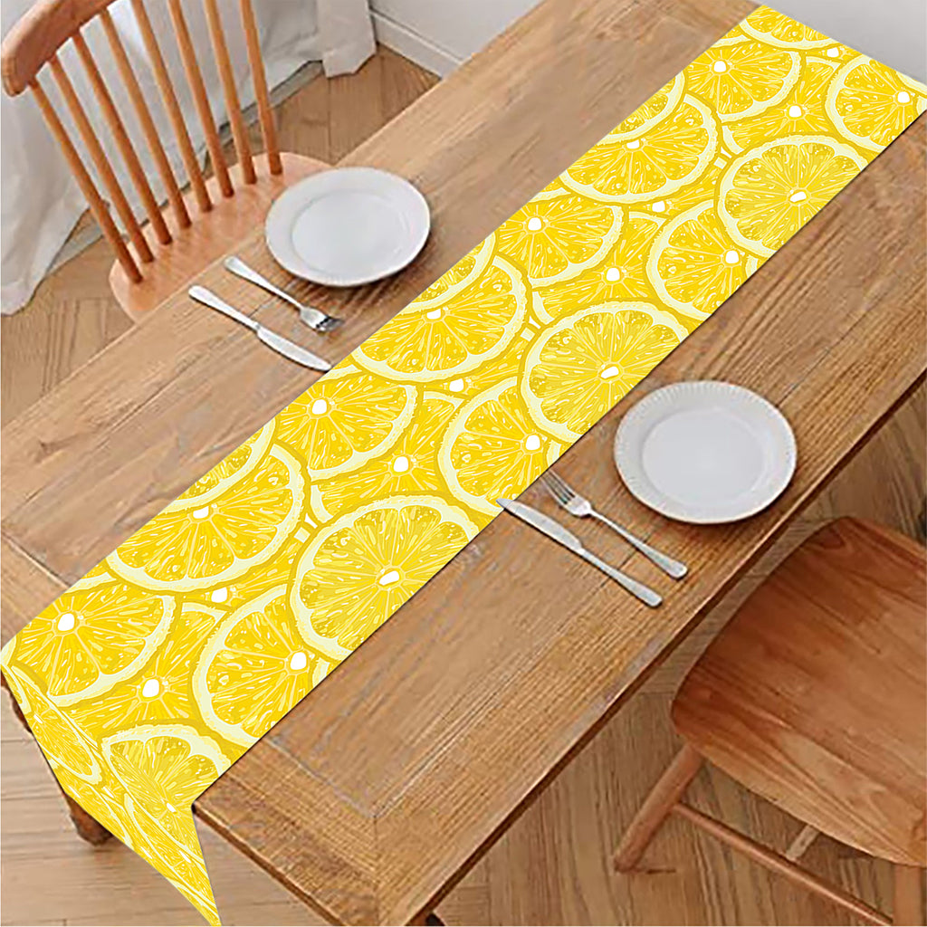 Lemon Slices Pattern Print Table Runner