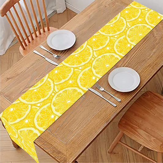 Lemon Slices Pattern Print Table Runner
