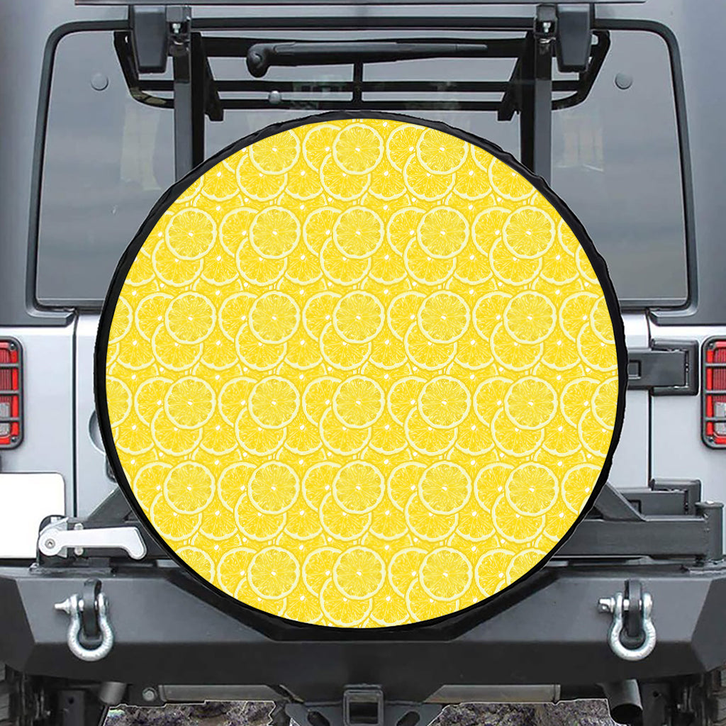 Lemon Slices Pattern Print Tire Cover