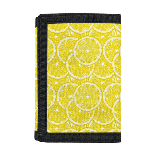 Lemon Slices Pattern Print Trifold Wallet