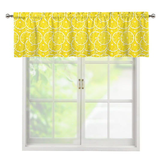 Lemon Slices Pattern Print Window Valance