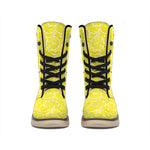 Lemon Slices Pattern Print Winter Boots