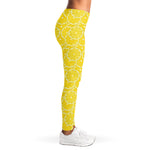 Lemon Slices Pattern Print Women's Leggings