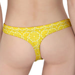 Lemon Slices Pattern Print Women's Thong