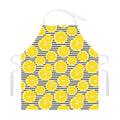 Lemon Striped Pattern Print Adjustable Apron