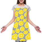 Lemon Striped Pattern Print Adjustable Apron