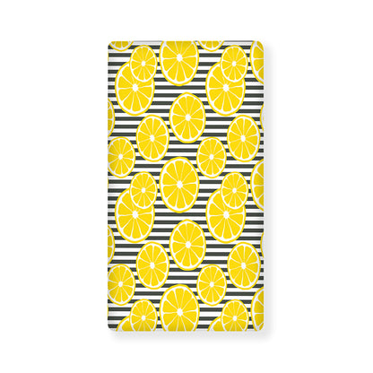 Lemon Striped Pattern Print Baby Crib Sheet