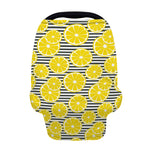 Lemon Striped Pattern Print Baby Seat Cover