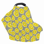 Lemon Striped Pattern Print Baby Seat Cover