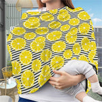 Lemon Striped Pattern Print Baby Seat Cover