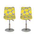 Lemon Striped Pattern Print Bar Stool Covers