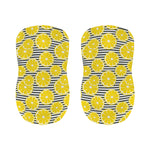 Lemon Striped Pattern Print Bar Stool Covers