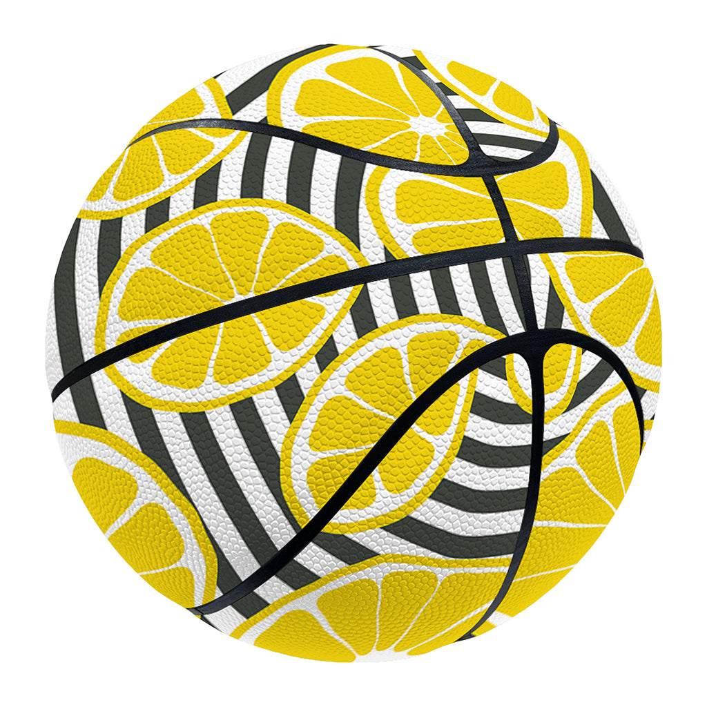 Lemon Striped Pattern Print Basketball