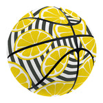 Lemon Striped Pattern Print Basketball