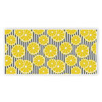 Lemon Striped Pattern Print Beach Towel