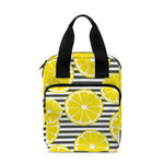 Lemon Striped Pattern Print Bible Tote Bag