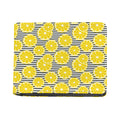 Lemon Striped Pattern Print Bifold Wallet