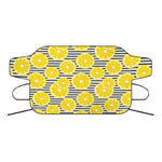Lemon Striped Pattern Print Car Windshield Snow Cover