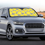 Lemon Striped Pattern Print Car Windshield Sun Shade