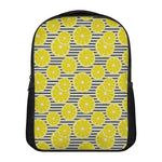 Lemon Striped Pattern Print Casual Backpack