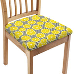 Lemon Striped Pattern Print Chair Cushion Cover