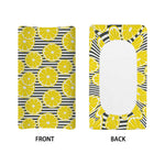Lemon Striped Pattern Print Changing Pad Cover