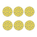 Lemon Striped Pattern Print Coaster Set