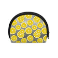 Lemon Striped Pattern Print Coin Purse