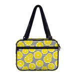 Lemon Striped Pattern Print Double Strap Bible Bag