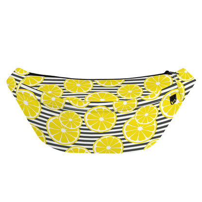 Lemon Striped Pattern Print Fanny Pack