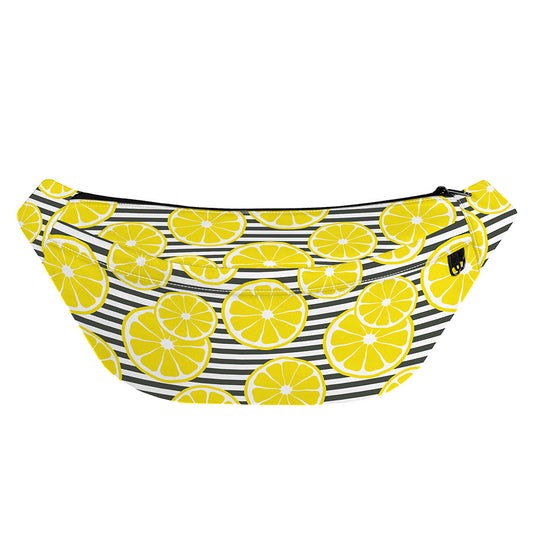 Lemon Striped Pattern Print Fanny Pack