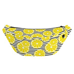 Lemon Striped Pattern Print Fanny Pack