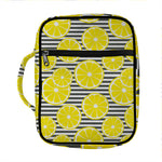 Lemon Striped Pattern Print Front Pocket Bible Bag